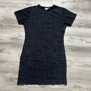Collusion black acid wash t-shirt dress